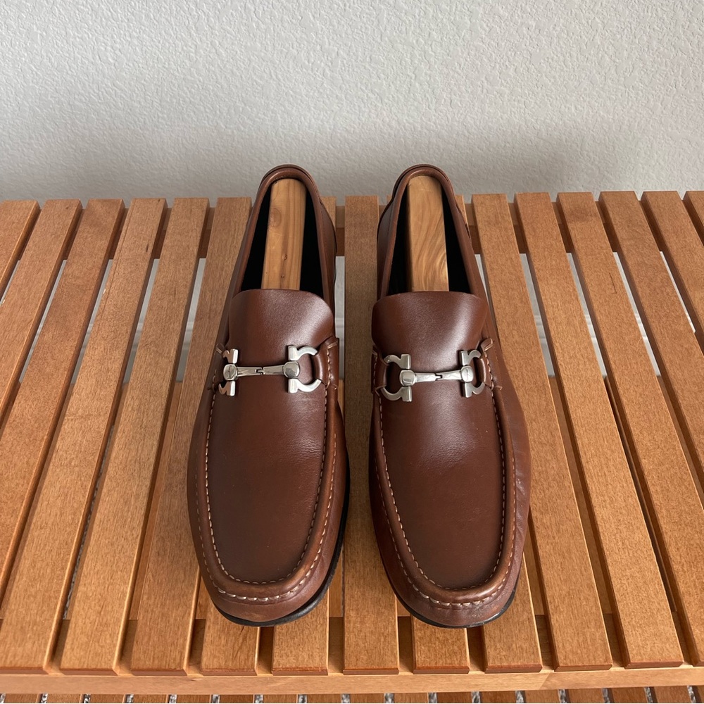 Salvatore Ferragamo Giordano Leather Bit Loafer